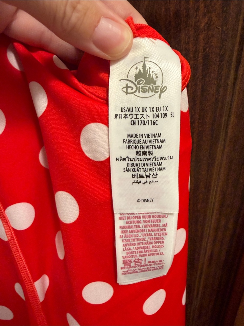Disney Minnie Mouse Red and White Polka Dot athletic dress. - Picture 2 of 5